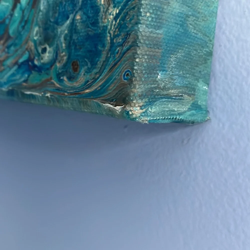 Acrylic Drip Artwork on Canvas - After Low Tide - 20x20 - Picture 3 of 9